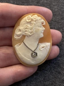 Antique CAMEO Art Deco Hand Carved Shell Unframed - Picture 1 of 7