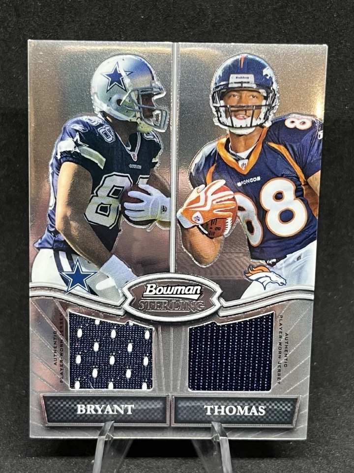 2010 Topps Bowman Sterling Dual Relic Dez Bryant & Demaryius Thomas Rookie RC - Image 1 of 2