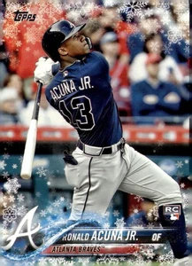 2018 TOPPS HOLIDAY ROOKIE #HMW50 RONALD ACUNA JR. RC - Picture 1 of 2