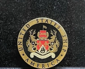 United States Ship of America Navy Don’t Tread On Me 2” Challenge Coin - Bild 1 von 5