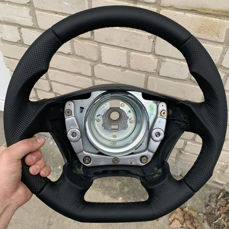 Volante fondo plano cuero mercedes-benz w163 ml430 ml320 ml350 Foto 1 de 4