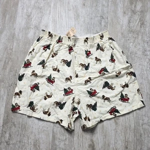 ¡NUEVO CON ETIQUETAS! Boxers Eddie Bauer 100 % algodón para hombre Navidad perros talla mediana  - Imagen 1 de 6