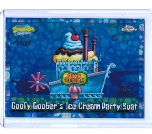 2025 Topps Chrome SpongeBob Goofy Goober's Ice Cream Boat BubbleFractor #d 55/99 - Picture 1 of 1