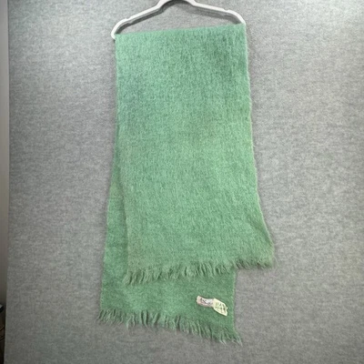 VTG Smiths Bermuda Mohair New Wool Blend Wrap Scarf Heather-Brae Scotland Green - Image 1 of 4