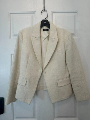 Blazer Theory Marfil Texturizado, Talla 8 - Usado en Excelente Condición Foto 1 de 4