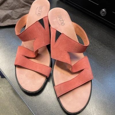 Sandalias Arche Zapatos Talla 41 Talla 8 Salmón Melocotón Cuña Sandalias  Foto 1 de 4