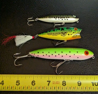Lote de 3 señuelos Heddon Topwater, Zara Spook, Zara Puppy & Spit'n Image, bonitos Foto 1 de 3