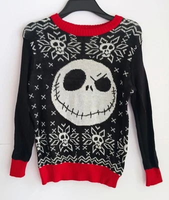Halloween  Boys Nightmare Before Christmas Jack Skellingto Sweater Size S (6-7)  - Image 1 of 4