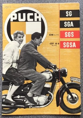 PUCH 250 SG Motorcycle Range Sales Brochure c1957 SG SGA SGS SGSA - image 1 of 2
