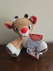 New Rudolph Red Nosed Reindeer Kids Preferred Plush Stuffed Rattle Christmas 5” - Picture 1 of 6