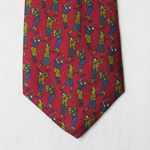 Golf Golfer Kleid Krawatte Seide Made in USA Bert Pulitzer - Bild 1 von 3