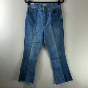 Pantalones de mezclilla recortados Wrangler 672 Wrock tiro alto estilo patada para mujer talla 30x28 - Imagen 1 de 15