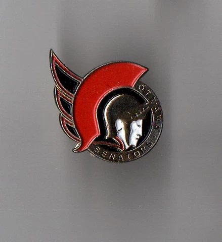 Ottawa Senators Ice Hockey Pin White Face Unpainted Helmet Ontario, Canada NHL Cover