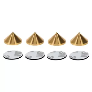 Lautsprecher Spikes Kegel Messing mit Klebepads für HiFi Ständer - 4er Set - Bild 1 von 1
