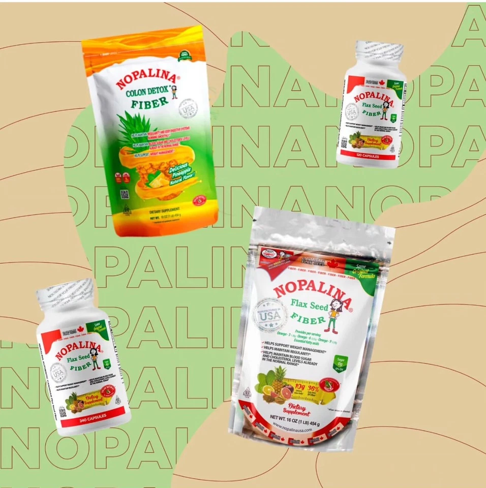 1Nopalina 16 Oz +1nopalina piña+1caps 120+ Foto 1 de 1