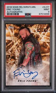 Eric Young 2018 Topps WWE Road To Wrestlemania Rookie Auto PSA 9 TNA Low POP - Picture 1 of 2