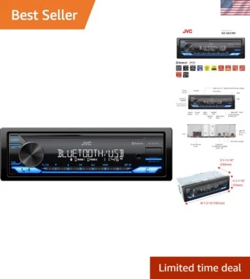 Wireless Car Stereo with USB Charging, Aux-in & Remote App Control - 1DIN Design - Image 1 of 4