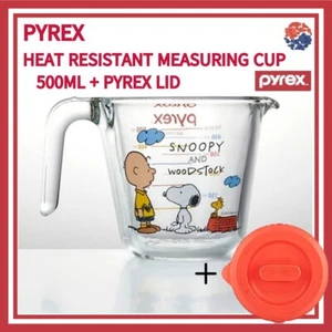 Pyrex x PEANUTS SNOOPY Messbecher 500ml (16,9oz) + Pyrex Deckel Set/Charlie Brown - Bild 1 von 15