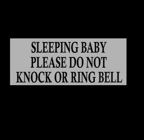 personalised do not knock door sign do not disturb. 130mm x 40mm your words Foto 1 de 1