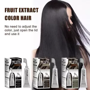 1 pz Crema Colorante Capelli Frutta Estratto Piante Tintura Capelli Essenza con Pettine Capelli 80ML - Foto 1 di 14