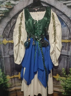 Corpiño básico reversible con deshuesado, RenFaire medieval talla 6-28, puede elegir brocados Foto 1 de 4