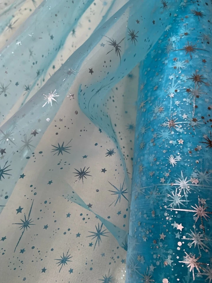 Tela estrella de lámina de organza 58/60 - Se vende por yarda Foto 1 de 1