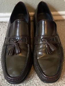 FLORSHEIM SCHUHE HERREN SLIPPER COMO BRAUN LEDER GRÖSSE 10,5 D QUASTE HALBSCHUH 17090 - Bild 1 von 10