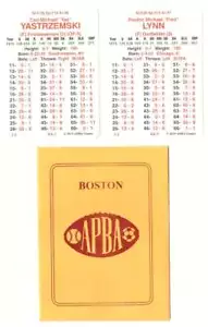 1975 APBA World Series Runner Up - Boston Red Sox Team Set - Picture 1 of 1