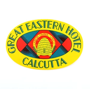 Vintage Luggage Label Great Eastern Hotel Calcutta Kolkata India  - Picture 1 of 4