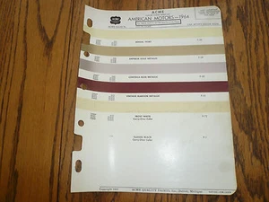 1964 AMC ACME Color Chip Paint Sample - Bild 1 von 1