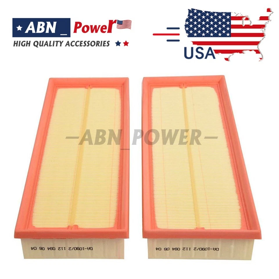 2Pcs Engine Air Filter Fits Mercedes-Benz C240 C280 C300 C320 ML350 R350 SL500 Foto 1 de 4