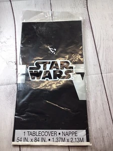 Star Wars Classic Plastic Tablecover Black Disney Party Supplies NEW - Picture 1 of 5