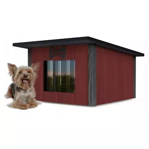 Hundehütte outdoor Isoliert Höhle Winterfest Holz Katzenhaus 57x48cm M Farbe3 - Bild 1 von 5