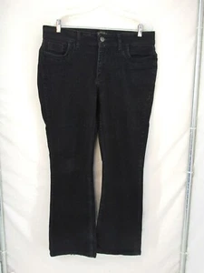 Riders By Lee Women's Black Straight Leg Mid Rise Jeans 130M480 Size 14P - Picture 1 of 11