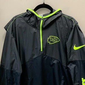 Nike Größe Large Kansas City Chiefs Jacke Herren Volt anthrazit $ 117 NEU J1 - Bild 1 von 21