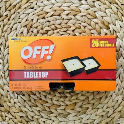 OFF! Tabletop Citronella Bucket ~ 2 pack Candles ~ Burns up to 25 Hrs Per Candle - Image 1 of 4