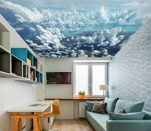 3D White Clouds A4826 Ceiling WallPaper Murals Wall Print Decal Deco AJ WALL Fay - Picture 1 of 5