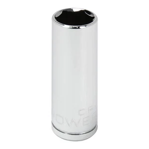 Unidad Powerbuilt de 1/4 pulgadas x 13 mm enchufe profundo de 6 puntos - 641690 - Imagen 1 de 5