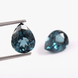 AAA 10x8 MM Natural Brazilian Blue Green Tourmaline Loose Pear Gemstone Cut Pair - Picture 1 of 6