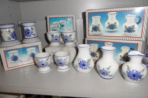 Deko Set 16 tlg. für den Frühstückstisch Porzellan im Bauernblume Design - Bild 1 von 3