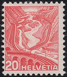 Schweiz glatt Type I Mi.Nr. 301 yl SBK 205 y ungebraucht Mi.Wert 100 € (B304) - Picture 1 of 2