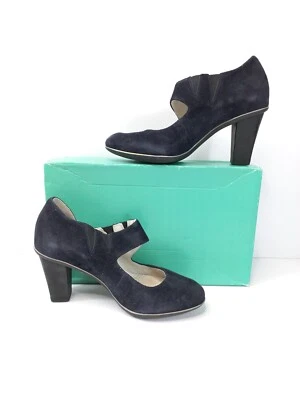 Clarks UK 6 August Heat Navy Suede Heeled Shoes Boxed - Image 1 of 4
