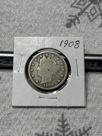1908 Liberty Head V Nickel 5 Cent Piece Free Shipping Cover