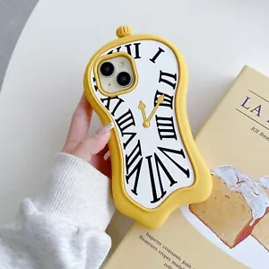 3D Silikon Uhr Handy Back Case Hülle für iPhone 16 Pro Max 11 12 13 14 15 Pro - Bild 1 von 11