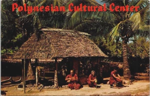 Polynesian Cultural Center Hawaii Postcard Samoan Village Kitchen Skill Oahu HI - Picture 1 of 2
