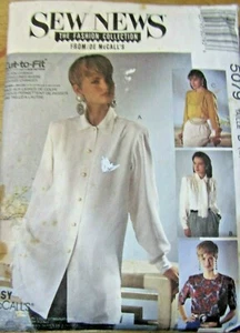 SEW NEWS McCALL'S SEWING PATTERN NO. 5079 LADIES SHIRT SIZE 12,14 - Picture 1 of 2