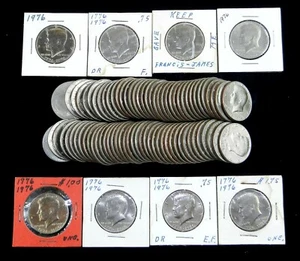1776-1976 Bicentennial Kennedy Half Dollars 80 Coins $40 Face Value ~ C15 - Picture 1 of 5