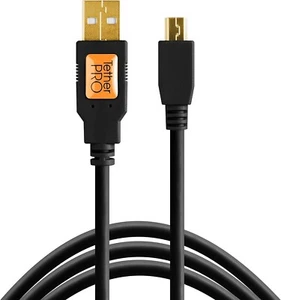TETHERTOOLS TetherPro USB 2.0 male to Mini B 5 pin 15' black cbl - Picture 1 of 5