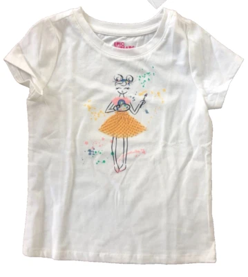 Epic Threads Girls Graphic T-Shirt Size 5 (A4) - Image 1 of 2