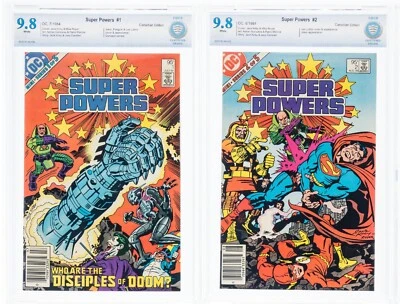 Super Powers #1 & 2 CANADIAN Price Variant DC 1984 NM/MT 9.8 CBCS White page cgc - Image 1 of 4